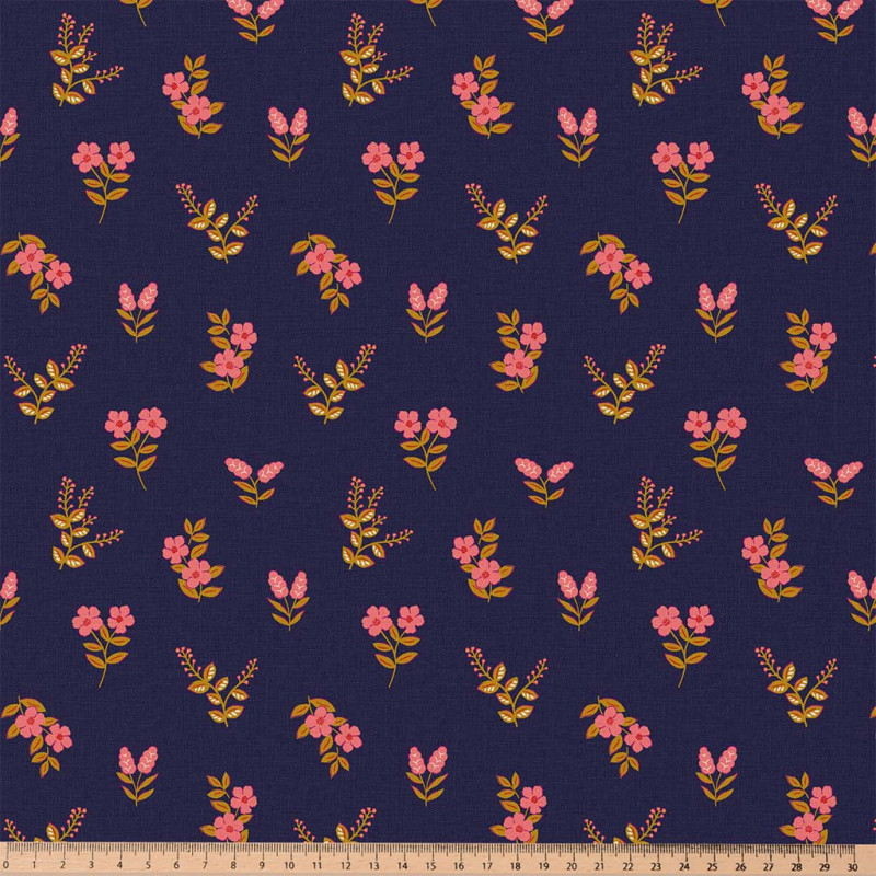 Printed Cotton INSANO Blue / Pink